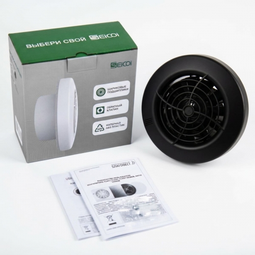 Накладной вентилятор Seicoi Ratio 100 Matt black